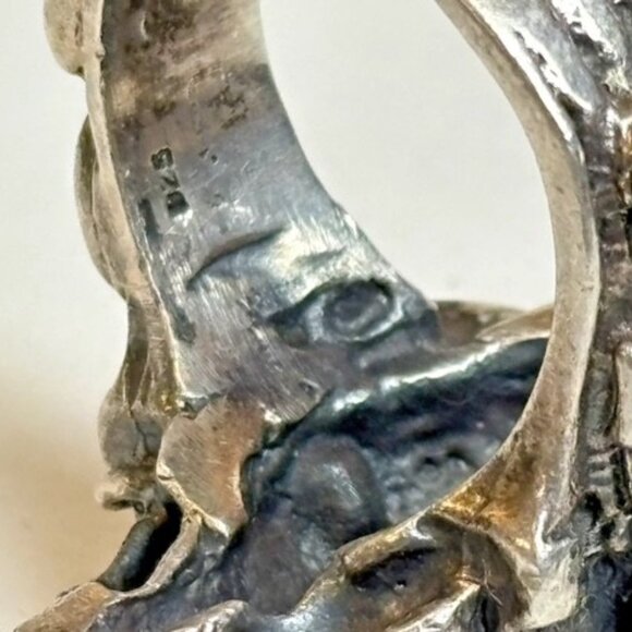 Axel Stocks Metal Messiah Biometric Skull Ring SZ US 12 - Picture 5 of 11